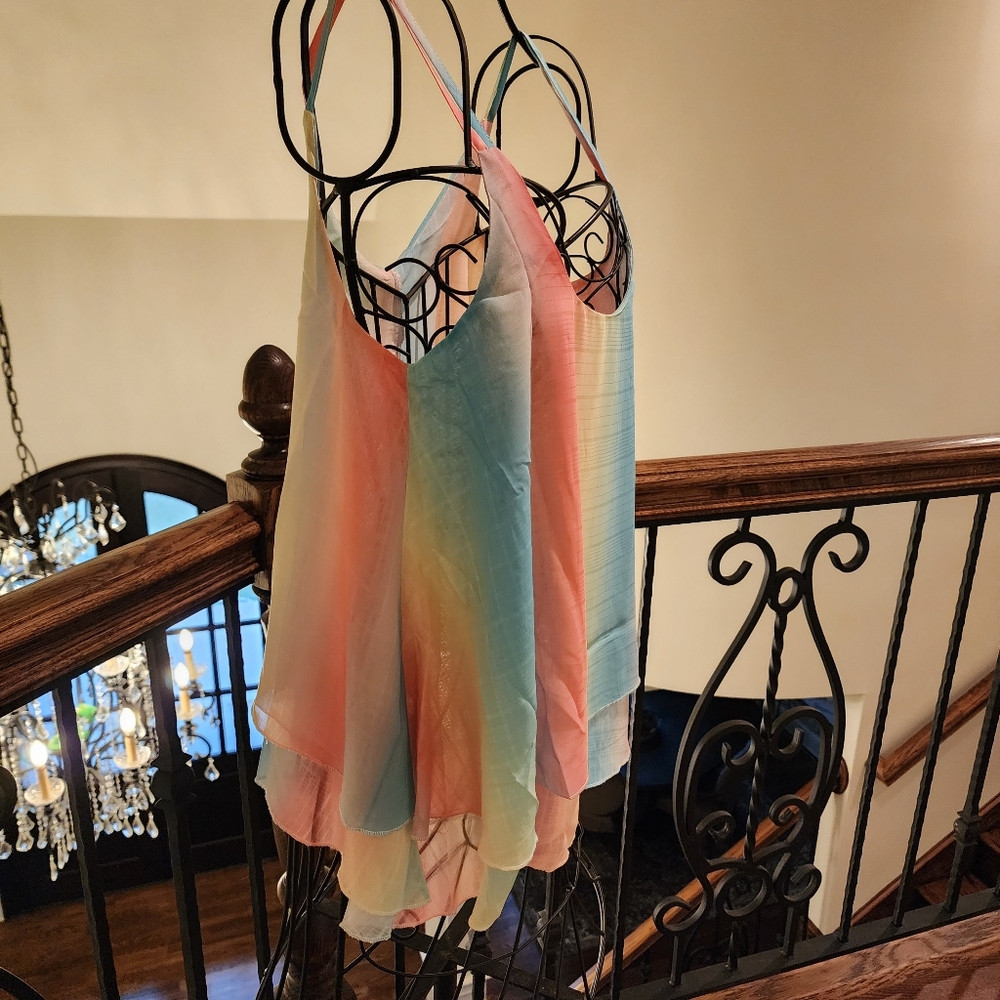 Pastel Striped Sleeveless Top